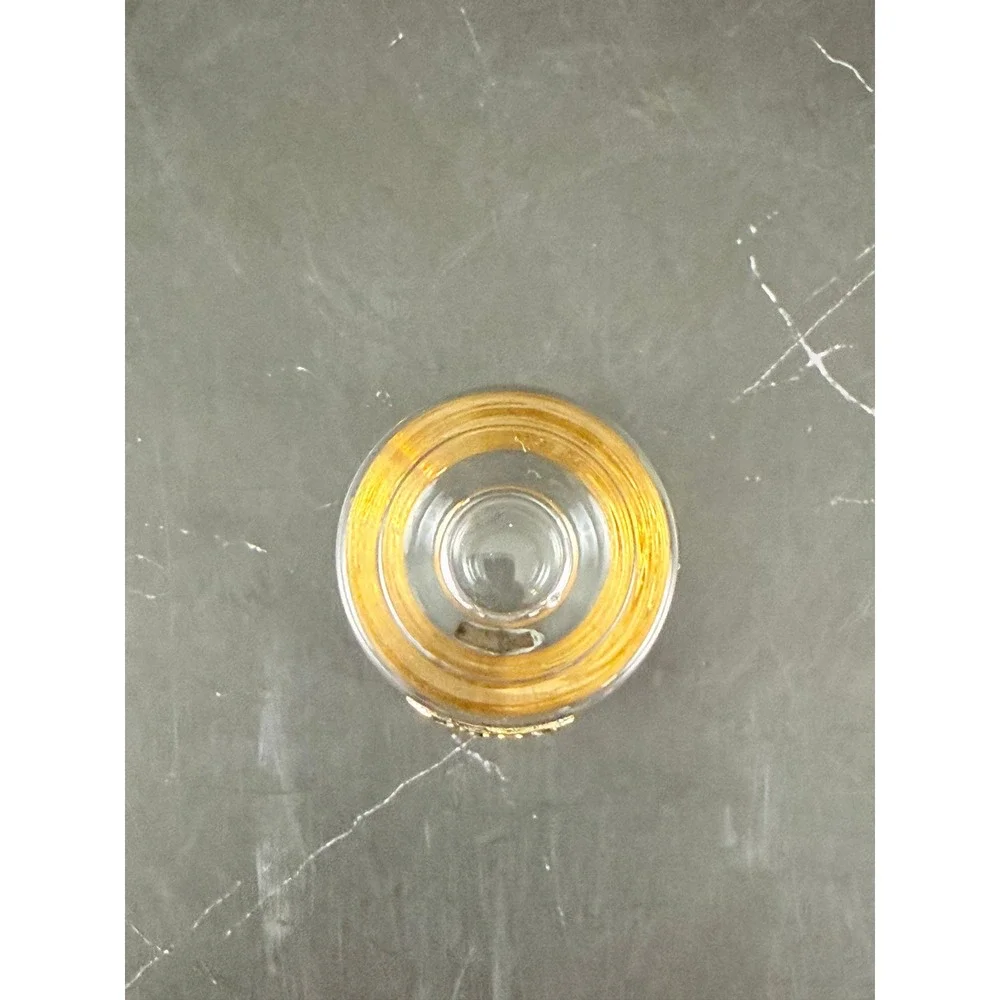 VTG Roma Rome Italy Shot Glass Gold Rimmed Souvenir 2.5in